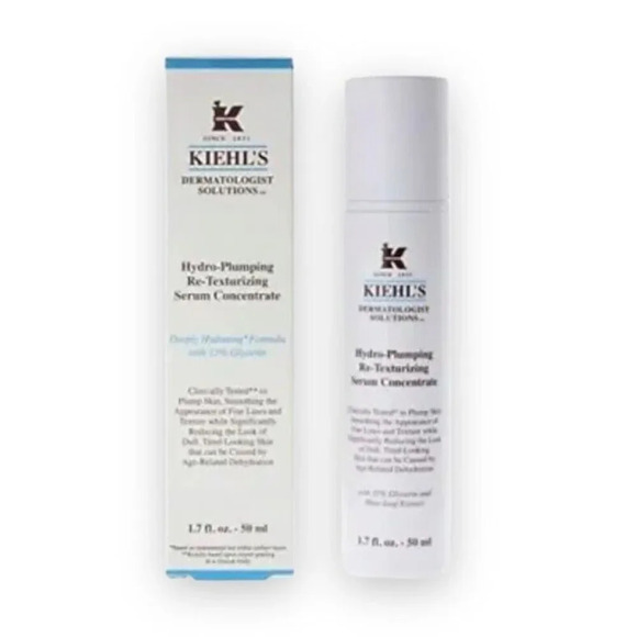 Kiehl's Hydro-Plumping Re-Texturizing Hydrating Serum Concentrate 1.7oz 50ml Box - Picture 1 of 8